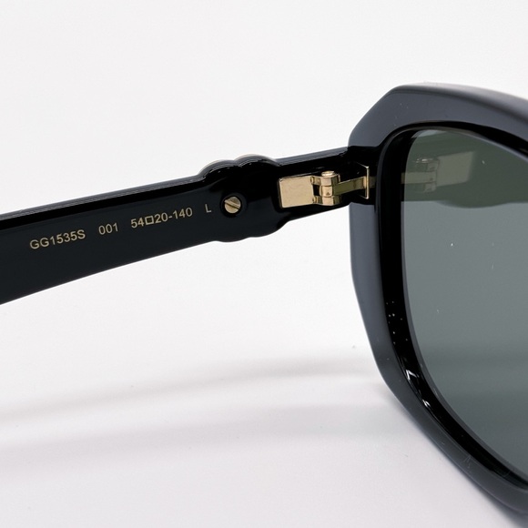 NEW GUCCI GG1535S 001 GEOMETRIC BLACK GREY WOMEN SUNGLASSES GUCCI - Picture 9 of 13